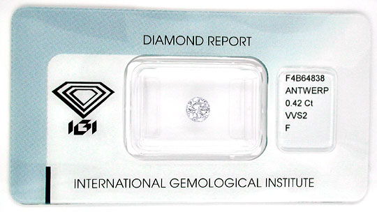 Foto 1 - Diamant IGI, Top Brillant 0,42ct Top Wesselton F, D5545