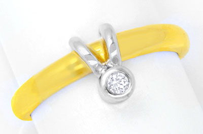Foto 2 - Brillant-Ring Gelbgold-Weißgold, Diamant River VS, S6161